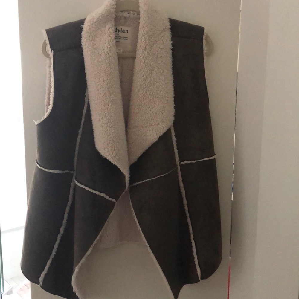 Dylan boho vest -shearling & suede